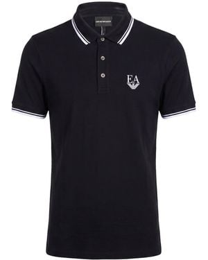 Emporio Armani Midnight Polo Shirt Cotton, Elastane - Black