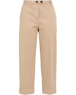Pinko Trousers Cotton, Elastane - Natural
