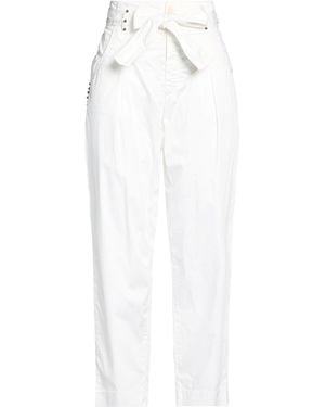 Mason's Ivory Pants Cotton, Elastane - White