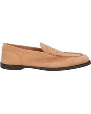 John Lobb Sand Loafers Leather - Natural