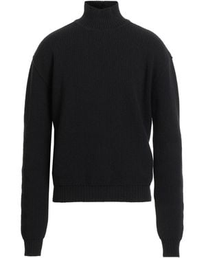 Rick Owens Turtleneck Virgin Wool - Black