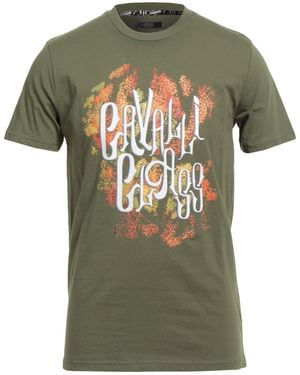 Roberto Cavalli Military T-Shirt Cotton - Green