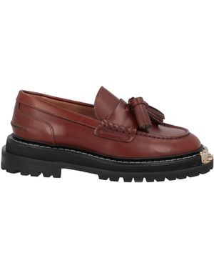 Women’s Sandro Brown Leather Tassel Loafers with Chunky Black Sole Buy Sandro Leather Loafers With Tassels - Brown At 43% Off  main image 4