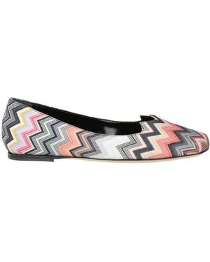 Missoni Ballet Flats Textile Fibers - White