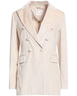Circolo 1901 Blush Blazer Cotton, Elastane - Natural