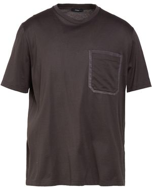 Herno Charcoal T-Shirt Cotton, Polyester - Black