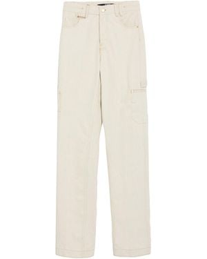 Jacquemus Le Papier Cream Jeans Organic Cotton, Recycled Cotton, Cotton - White