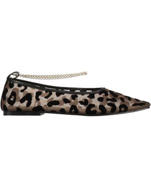 MARIA LUCA Ballet Flats Textile Fibers, Leather - Black