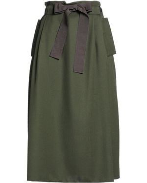 Ballantyne Military Midi Skirt Polyester, Virgin Wool - Green