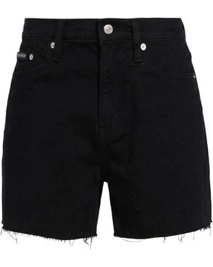 Calvin Klein Denim Shorts Cotton, Elastomultiester, Elastane - Black