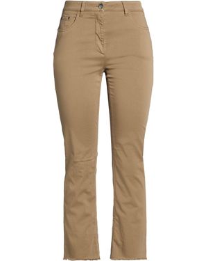 Luisa Cerano Khaki Pants Cotton, Elastane - Natural