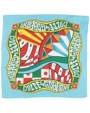 Dolce & Gabbana Sky Scarf Silk - Blue