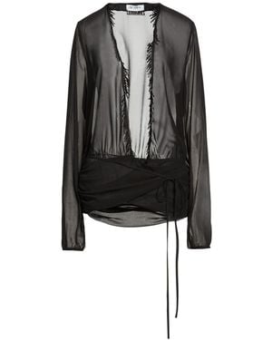 The Attico Top Polyester, Glass - Black