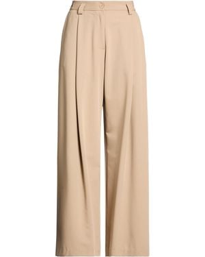 Imperial Camel Pants Polyester, Viscose, Elastane - Natural