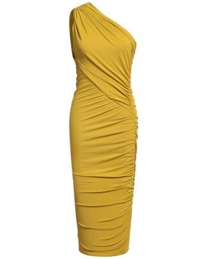 Rick Owens Marigold Midi Dress Viscose - Yellow