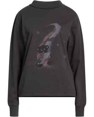 we11done Charcoal Sweatshirt Cotton - Black