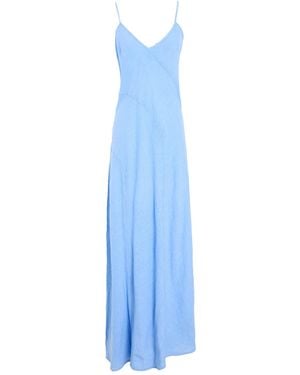 120% Lino Maxi Dresses - Blue