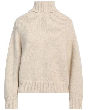 Peserico EASY Sand Turtleneck Alpaca Wool, Merino Wool, Metallic Fibre, Polyamide - Natural