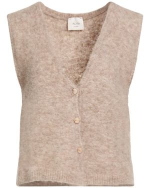 Alysi Chocolat Taupe Cardigan Alpaca Wool, Polyamide, Virgin Wool, Elastane - Natural