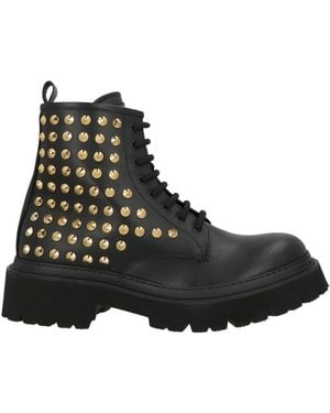 Les Hommes Ankle Boots Leather - Black