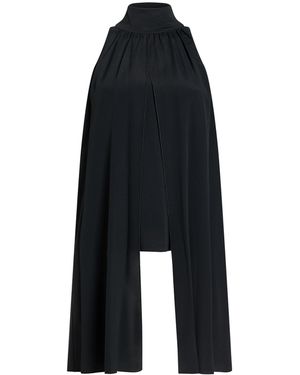 Carla G Top Acetate, Silk - Blue