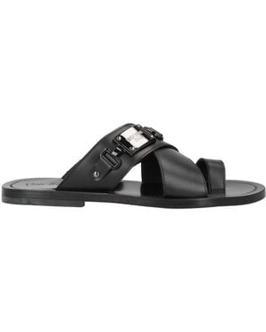 MICH SIMON Thong Sandal Calfskin - Black