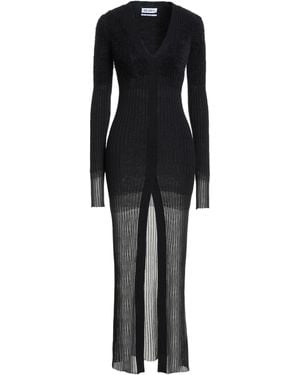 The Attico Maxi Dress Polyamide, Mohair Wool, Polyester, Wool - Black