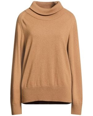 Alpha Studio Camel Turtleneck Wool, Viscose, Polyamide, Cashmere - Brown