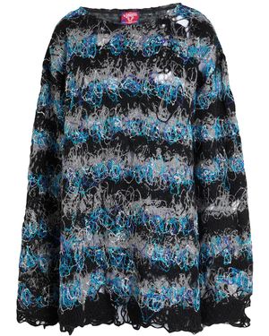 VITELLI Sweater Wool, Mohair Wool, Polyamide, Polyester - Blue