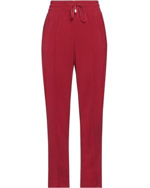 Dondup Burgundy Pants Polyester, Elastane - Red