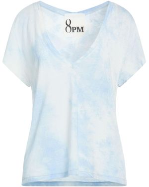 8pm Sky T-Shirt Viscose, Linen - Blue