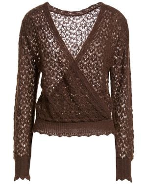 Twinset Sweater Polyamide, Mohair Wool, Wool - Brown