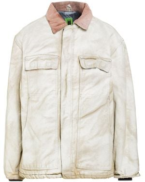 NOTSONORMAL Khaki Jacket Cotton - White