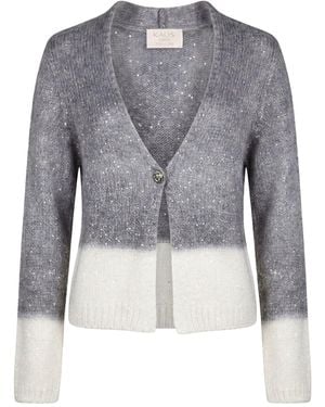Kaos Cardigan Polyamide, Acrylic, Polyester, Mohair Wool, Wool - Gray