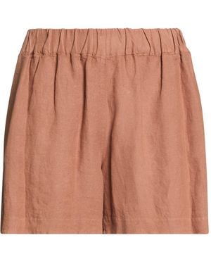 120% Lino Shorts & Bermuda Shorts - Brown