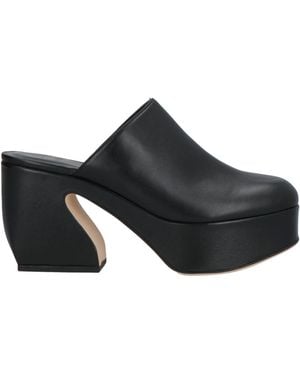 Sergio Rossi Mules & Clogs Leather - Black