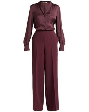 Twinset Burgundy Jumpsuit Polyester, Viscose, Elastane - Purple