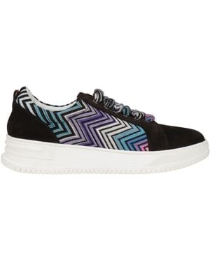 Missoni Sneakers Leather, Textile Fibers - Black