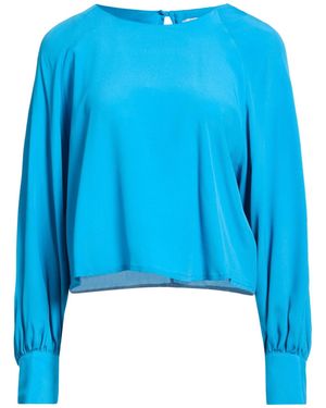 Rebel Queen Top Acetate, Silk - Blue
