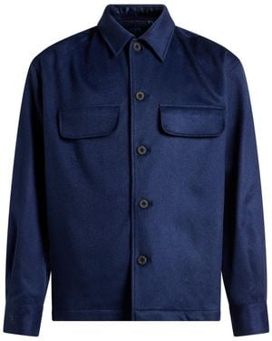 Kiton Jacket Cashmere, Polyamide, Elastane - Blue