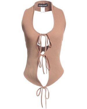 ANDREADAMO Top Viscose, Polyester, Polyamide, Elastane - Brown