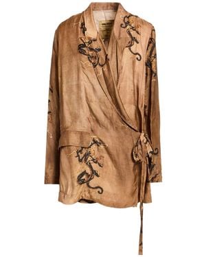 Uma Wang Blazer Viscose, Cupro - Brown