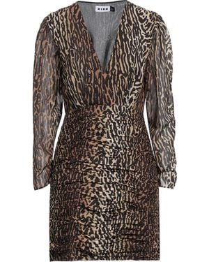 RIXO London Mini Dress - Brown