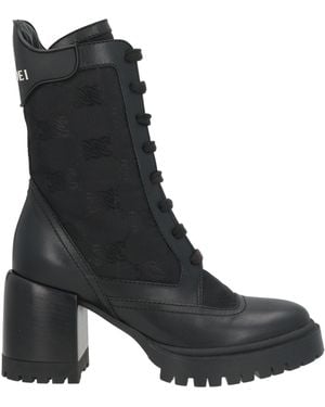 Casadei Ankle Boots Calfskin, Textile Fibers - Black