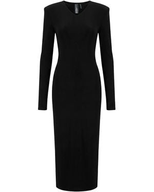 Norma Kamali Maxi Dress Polyester, Elastane - Black