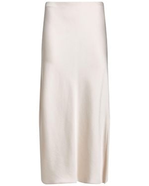 Patrizia Pepe Cream Midi Skirt Polyester - White