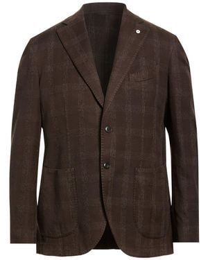 L.B.M. 1911 Blazer Cotton, Linen, Polyamide - Brown