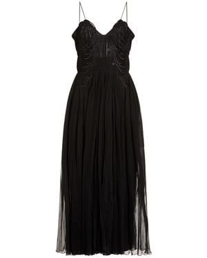 Alberta Ferretti Maxi Dress Silk, Polyamide - Black