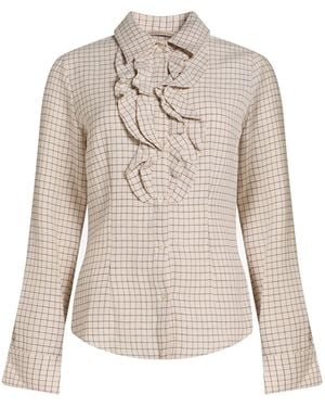 Camicettasnob Cream Shirt Viscose, Cotton, Polyester - Natural