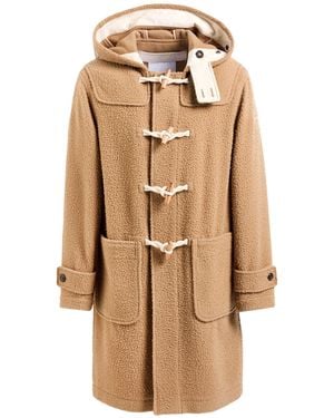 Jacob Cohen Camel Coat Wool - Natural